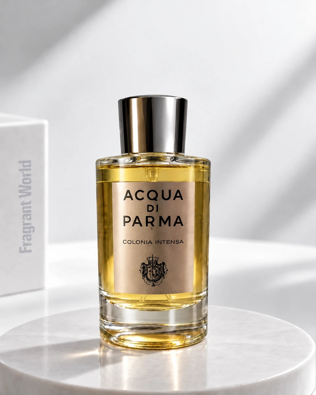 Acqua Di Parma COLONIA INTENSA | Recreate @visual reference 1 exactly as it is but my fragrance instead of the one in it, very naturally.
