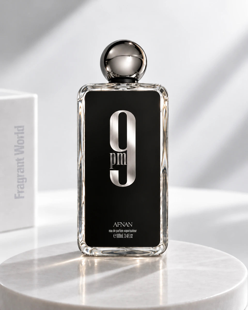 Afnan 9PM | Recreate @visual reference 1 exactly as it is but my fragrance instead of the one in it, very naturally.