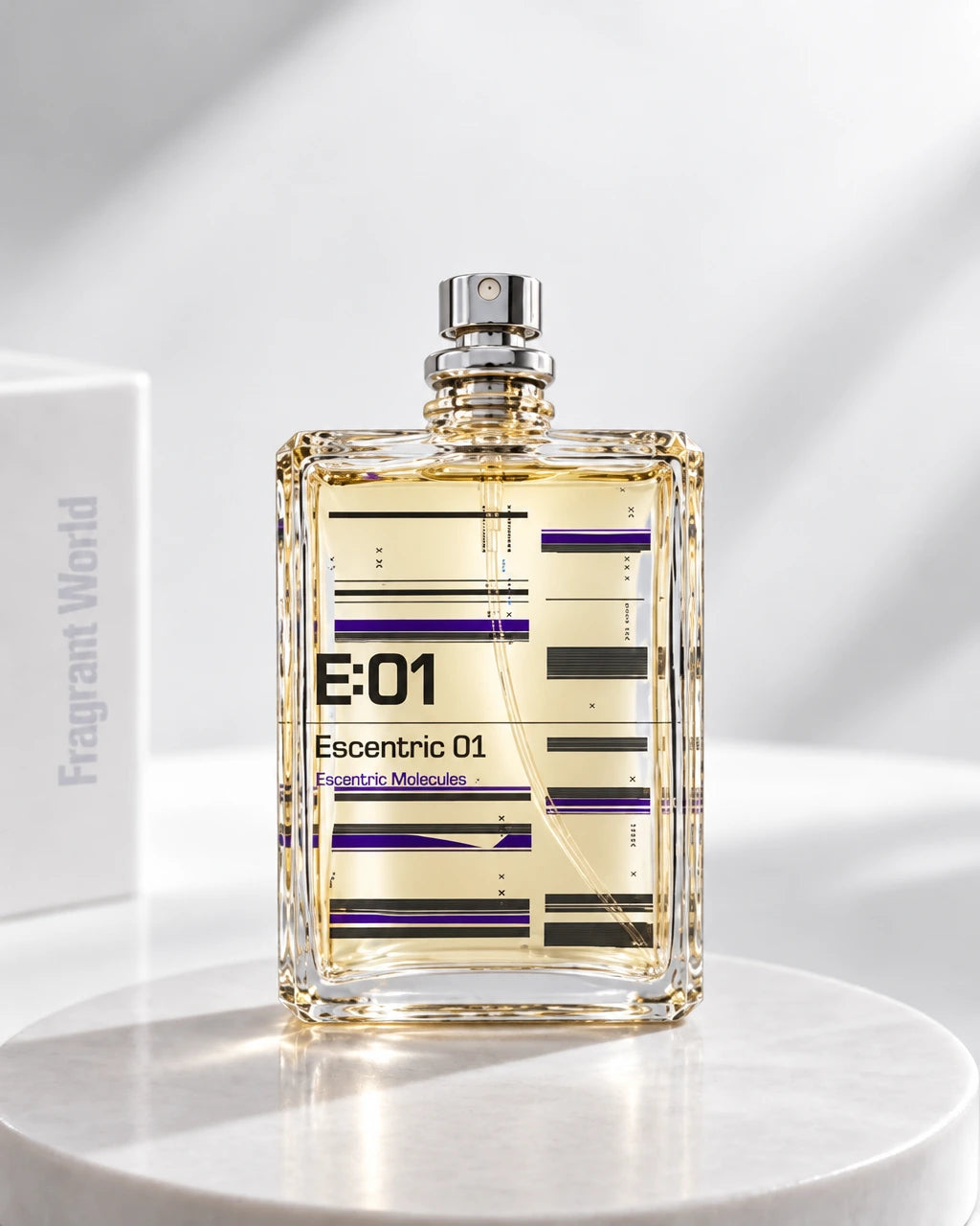 Escentric Molecules ESCENTRIC 01 | Recreate @visual reference 2 exactly as it is but my fragrance instead of the one in it, very naturally.