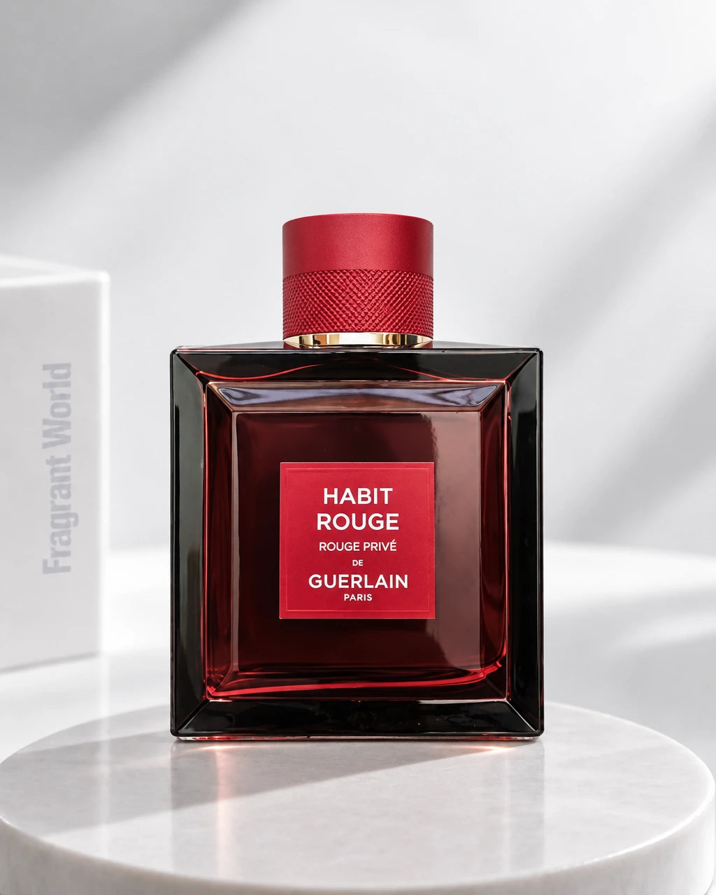 Guerlain HABIT ROUGE ROUGE PRIVÉ | Recreate @visual reference 2 exactly as it is but my fragrance instead of the one in it, very naturally.