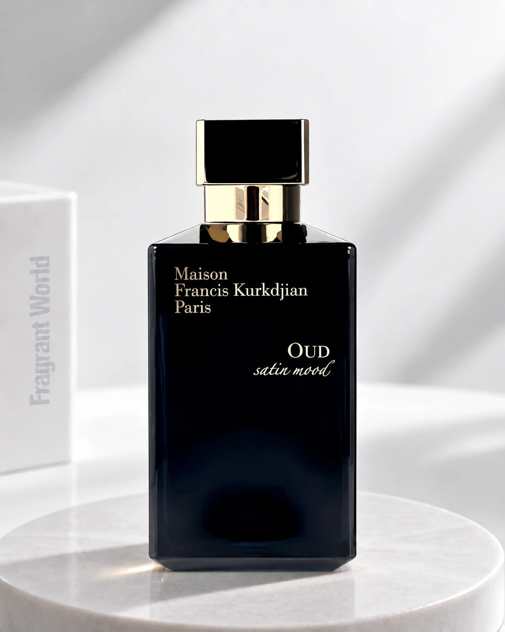 MFK OUD SATIN MOOD EDP | Recreate @visual reference 2 exactly as it is but my fragrance instead of the one in it, very naturally.