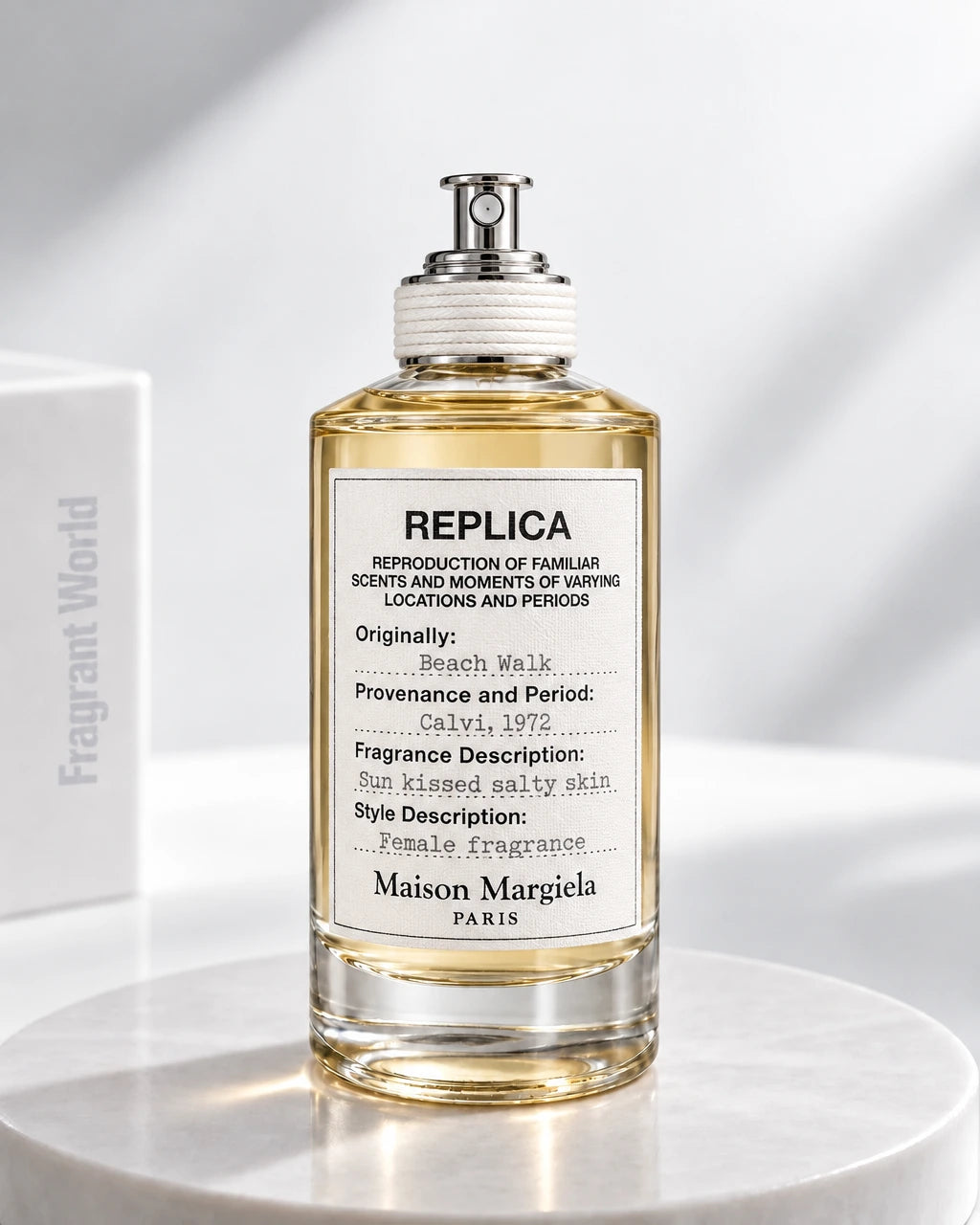 Maison Margiela 'Replica' BEACH WALK | Recreate @visual reference 2 exactly as it is but my fragrance instead of the one in it, very naturally.