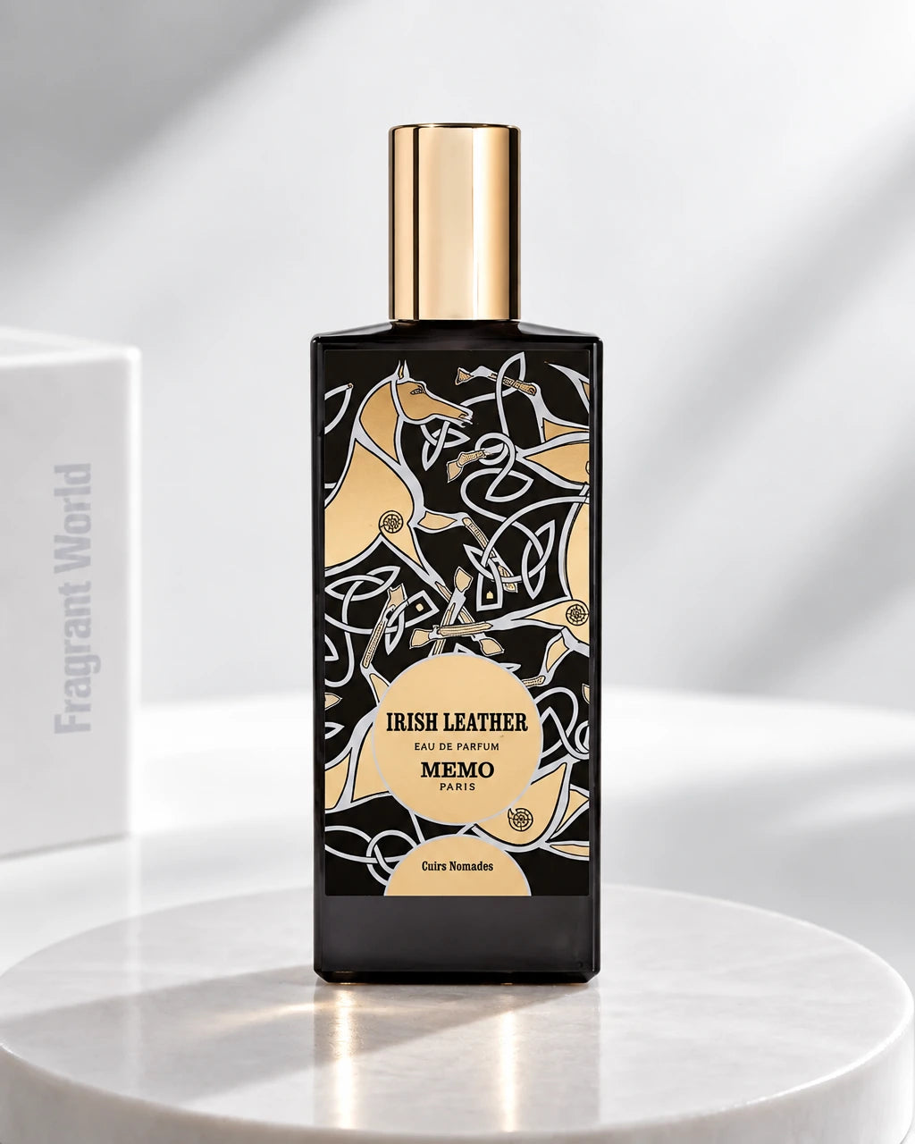 Memo Paris IRISH LEATHER | Recreate @visual reference 2 exactly as it is but my fragrance instead of the one in it, very naturally.