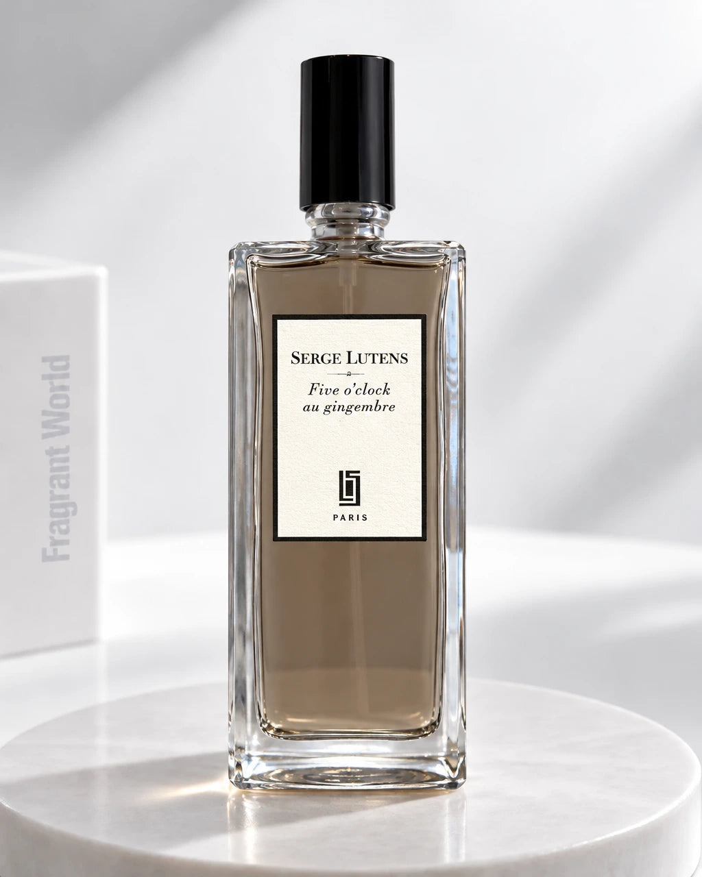 Serge Lutens FIVE O'CLOCK AU GINGEMBRE | Recreate @visual reference 2 exactly as it is but my fragrance instead of the one in it, very naturally.