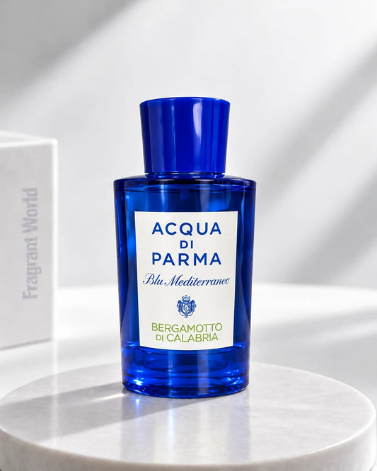 Acqua Di Parma 'Blu Mediterraneo' BERGAMOTTO DI CALABRIA | Recreate @visual reference 1 exactly as it is but my fragrance instead of the one in it, very naturally.