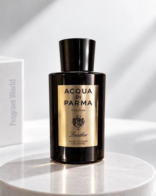 Acqua Di Parma COLONIA LEATHER | Recreate @visual reference 1 exactly as it is but my fragrance instead of the one in it, very naturally.