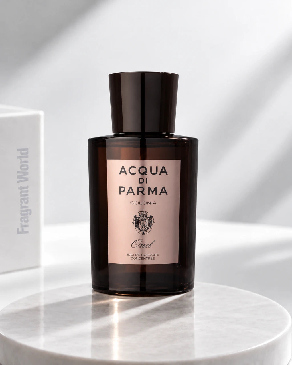 Acqua Di Parma COLONIA OUD | Recreate @visual reference 1 exactly as it is but my fragrance instead of the one in it, very naturally.