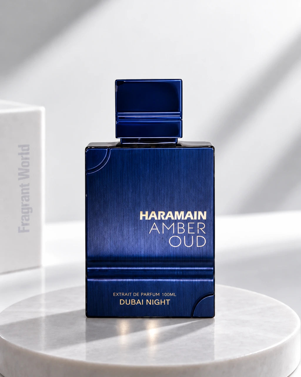 Al Haramain AMBER OUD DUBAI NIGHT | Recreate @visual reference 1 exactly as it is but my fragrance instead of the one in it, very naturally.