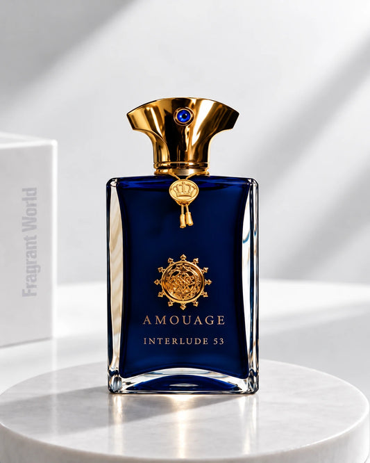 Amouage INTERLUDE 53 Extrait | Recreate @visual reference 1 exactly as it is but my fragrance instead of the one in it, very naturally.