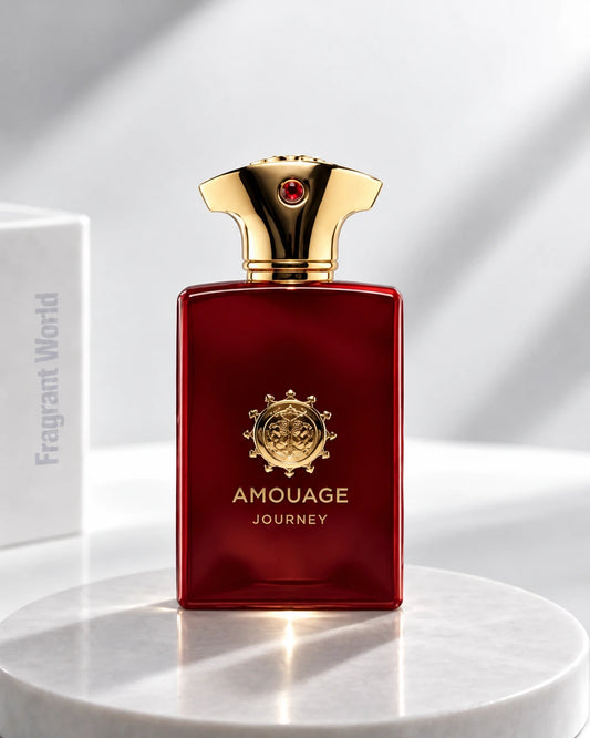 Amouage JOURNEY MAN | Recreate @visual reference 1 exactly as it is but my fragrance instead of the one in it, very naturally.
