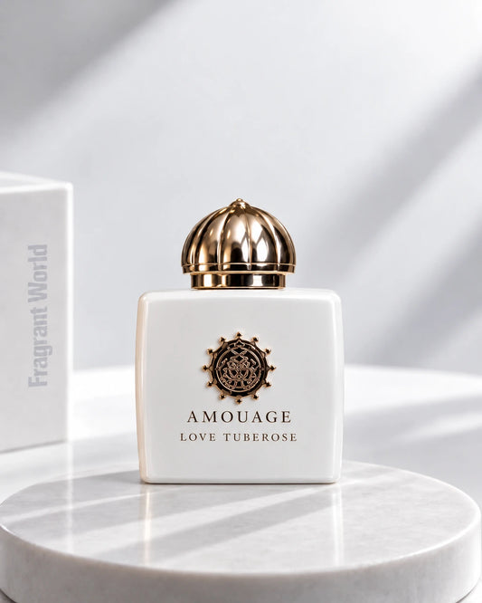 Amouage LOVE TUBEROSE | Recreate @visual reference 1 exactly as it is but my fragrance instead of the one in it, very naturally.