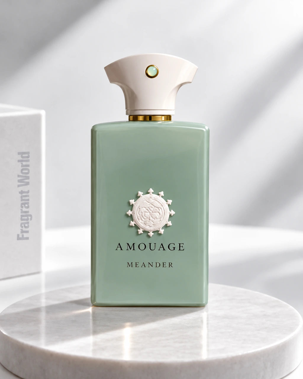 Amouage 'Renaissance Collection' MEANDER | Recreate @visual reference 1 exactly as it is but my fragrance instead of the one in it, very naturally.