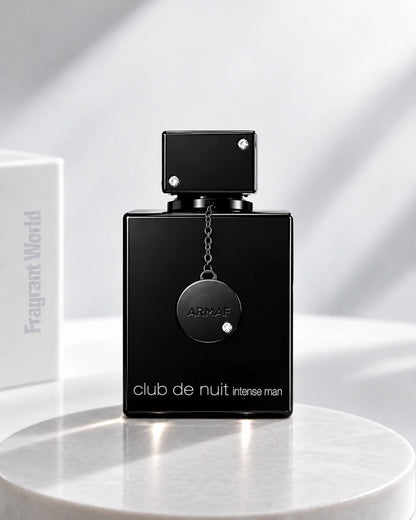 Armaf CLUB DE NUIT INTENSE MAN EDP | Recreate @visual reference 1 exactly as it is but my fragrance instead of the one in it, very naturally.