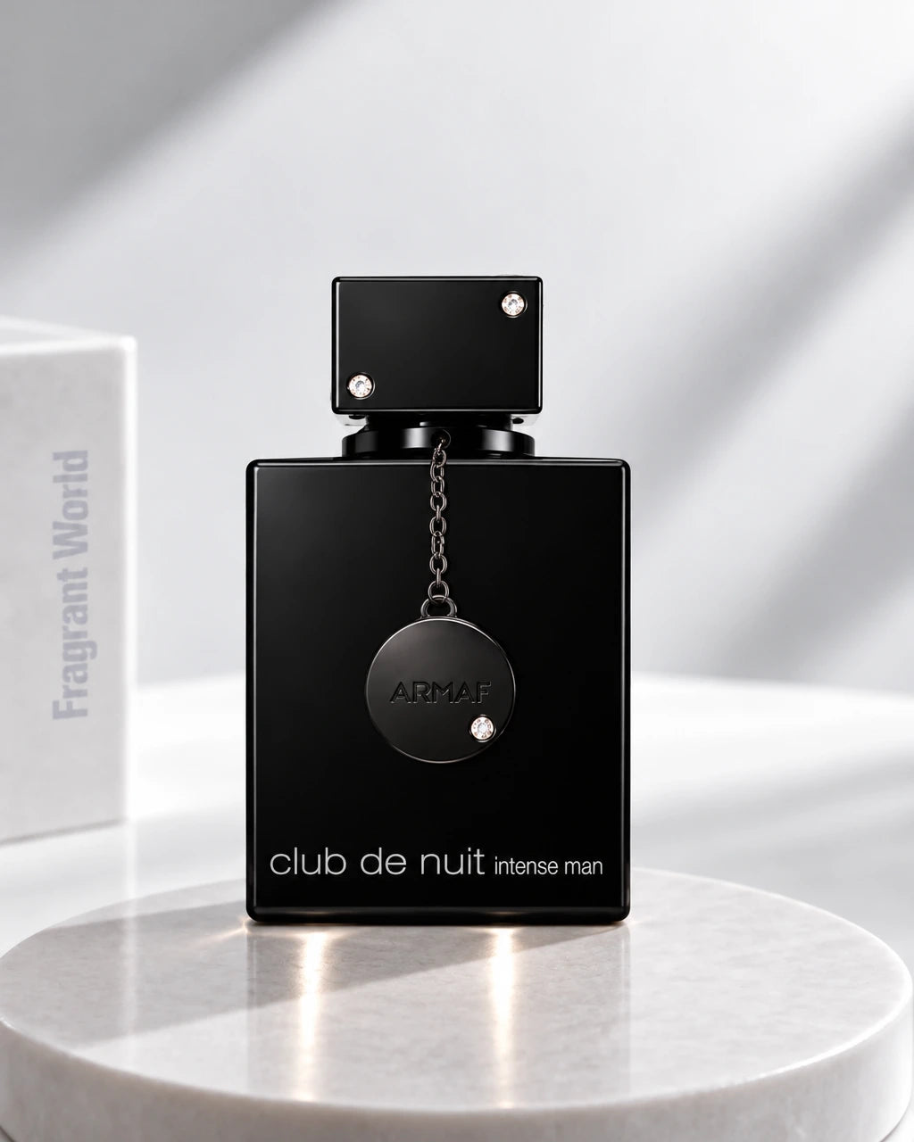 Armaf CLUB DE NUIT INTENSE MAN EDT | Recreate @visual reference 1 exactly as it is but my fragrance instead of the one in it, very naturally.