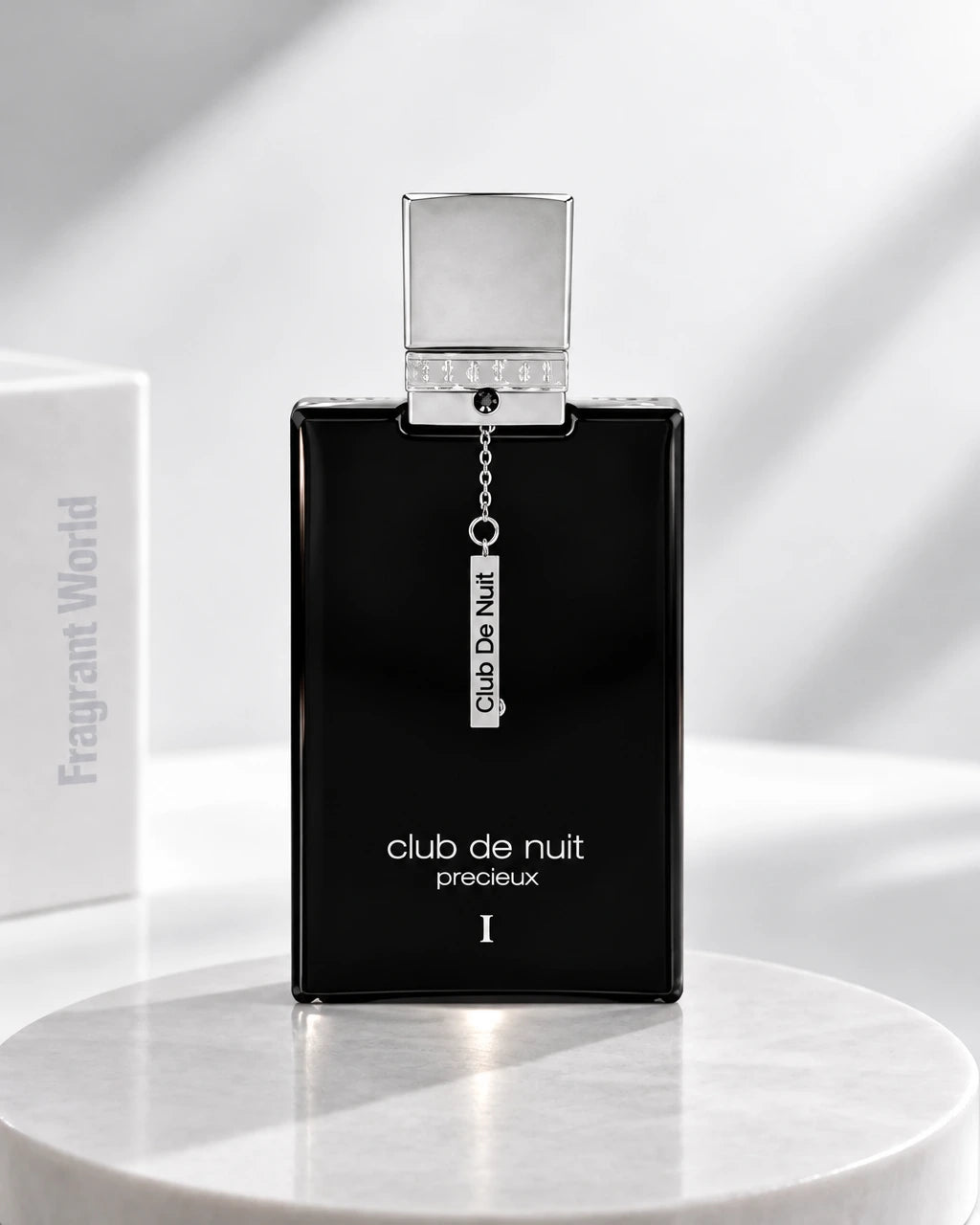 Armaf CLUB DE NUIT PRECIEUX | Recreate @visual reference 1 exactly as it is but my fragrance instead of the one in it, very naturally.