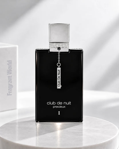 Armaf CLUB DE NUIT PRECIEUX | Recreate @visual reference 1 exactly as it is but my fragrance instead of the one in it, very naturally.