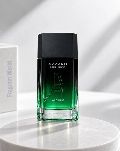 Azzaro Pour Homme WILD MINT | Recreate @visual reference 1 exactly as it is but my fragrance instead of the one in it, very naturally.