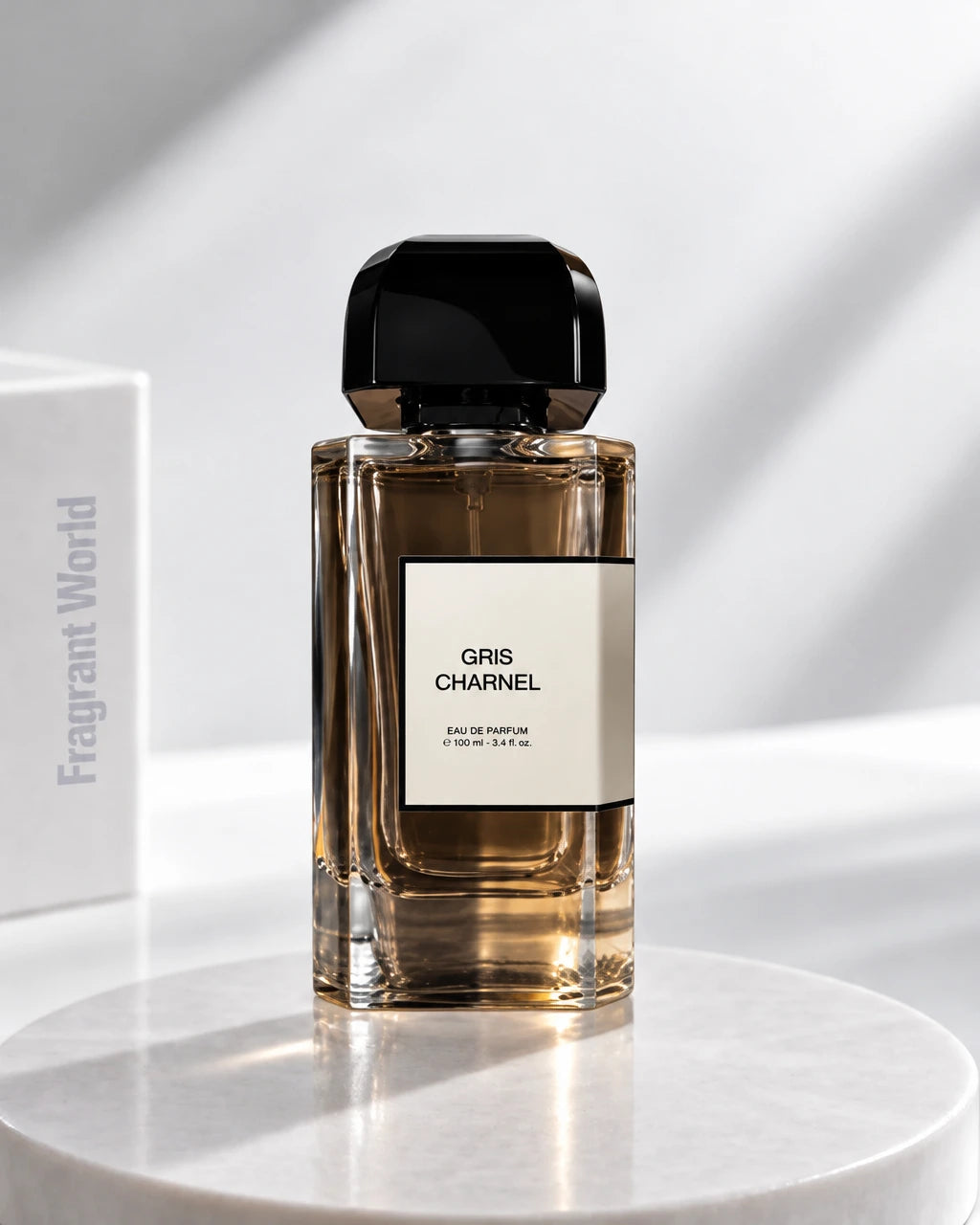 BDK Parfums GRIS CHARNEL EDP | Recreate @visual reference 1 exactly as it is but my fragrance instead of the one in it, very naturally.