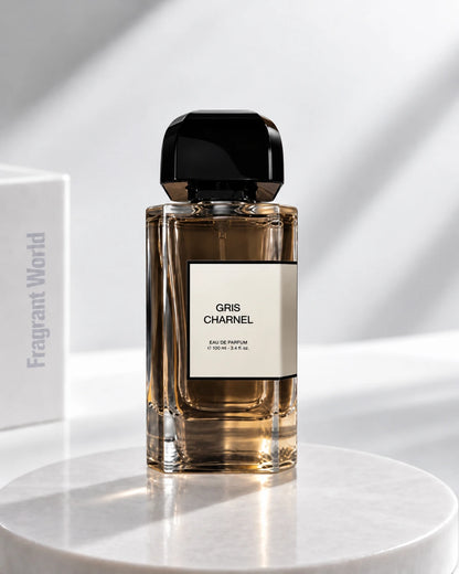 BDK Parfums GRIS CHARNEL EDP | Recreate @visual reference 1 exactly as it is but my fragrance instead of the one in it, very naturally.