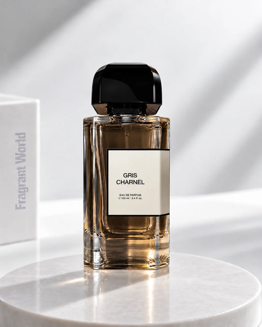BDK Parfums GRIS CHARNEL EDP | Recreate @visual reference 1 exactly as it is but my fragrance instead of the one in it, very naturally.