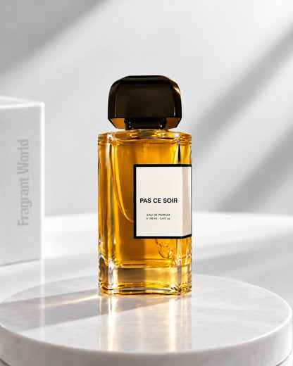 BDK Parfums PAS CE SOIR | Recreate @visual reference 1 exactly as it is but my fragrance instead of the one in it, very naturally.