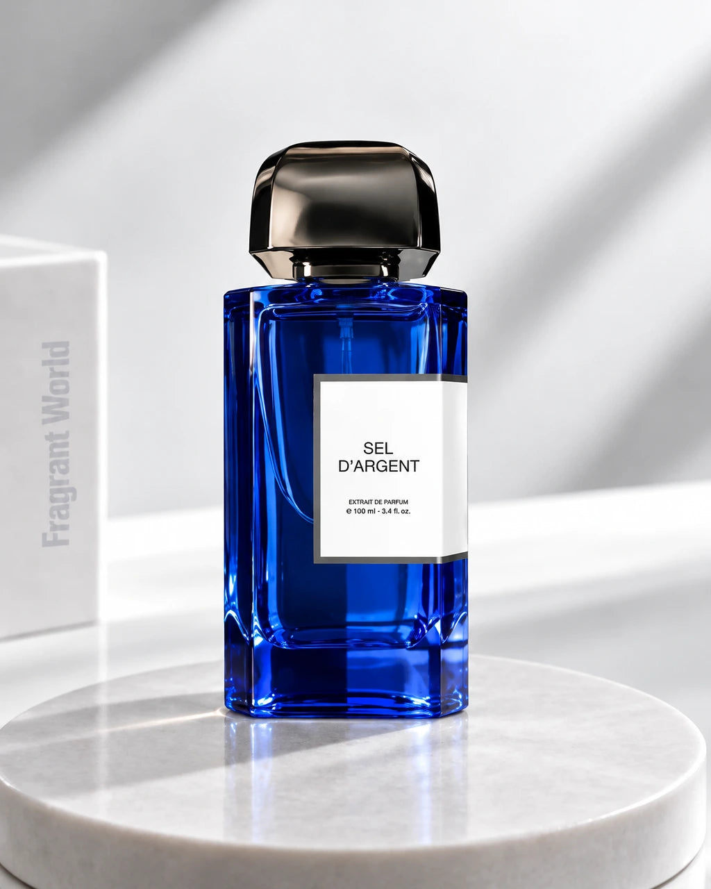 BDK Parfums SEL D'ARGENT | Recreate @visual reference 1 exactly as it is but my fragrance instead of the one in it, very naturally.