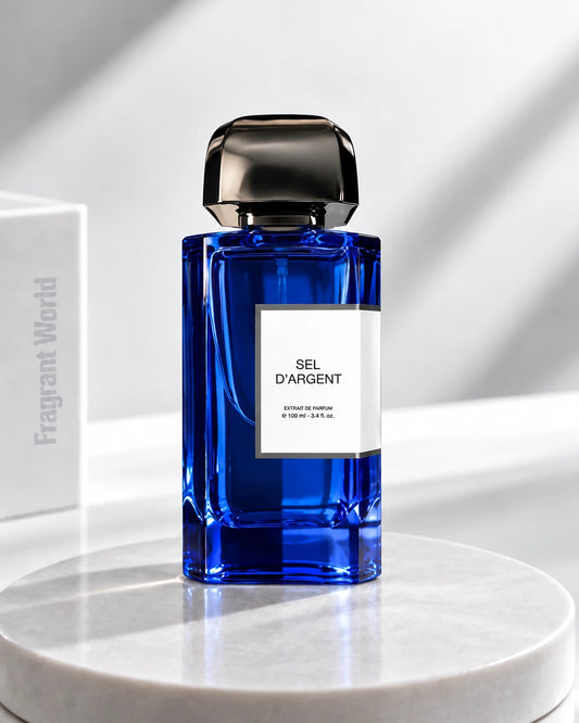 BDK Parfums SEL D'ARGENT | Recreate @visual reference 1 exactly as it is but my fragrance instead of the one in it, very naturally.