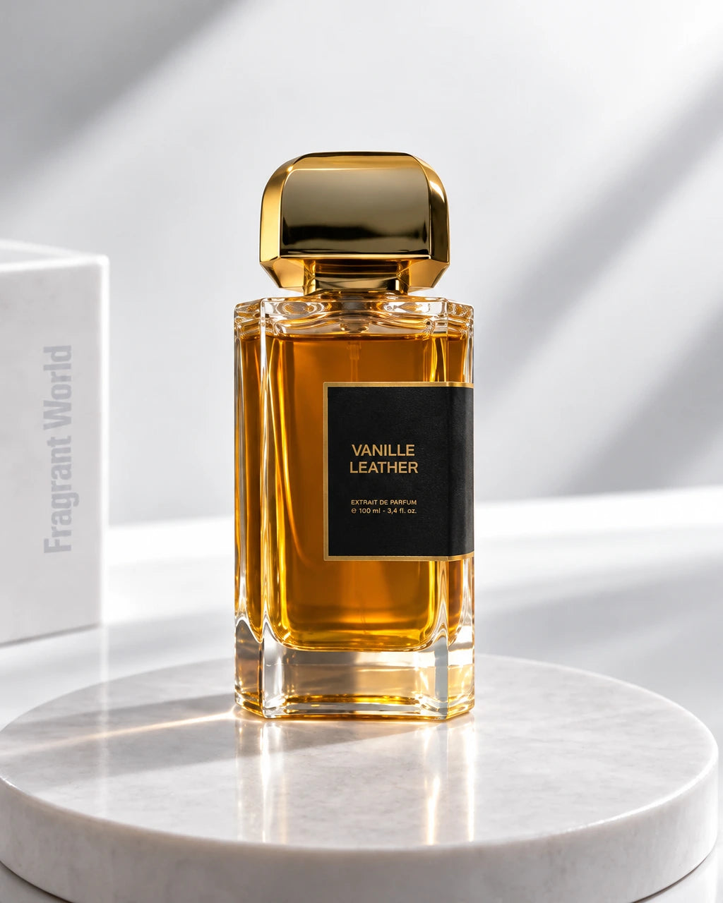 BDK Parfums VANILLE LEATHER | Recreate @visual reference 1 exactly as it is but my fragrance instead of the one in it, very naturally.