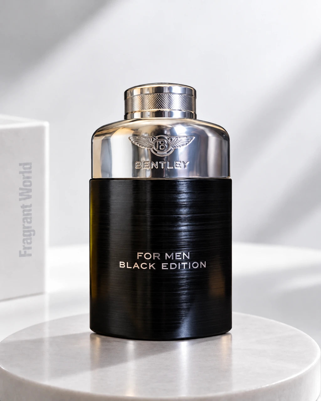 Bentley FOR MEN BLACK EDITION | Recreate @visual reference 1 exactly as it is but my fragrance instead of the one in it, very naturally.