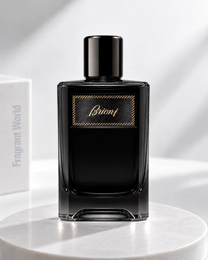 Brioni BRIONI Eau de Parfum Intense | Recreate @visual reference 1 exactly as it is but my fragrance instead of the one in it, very naturally.