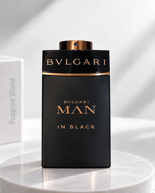 Bvlgari MAN IN BLACK | Recreate @visual reference 2 exactly as it is but my fragrance instead of the one in it, very naturally.