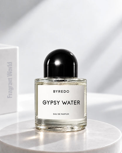 Byredo GYPSY WATER EDP | Recreate @visual reference 2 exactly as it is but my fragrance instead of the one in it, very naturally.