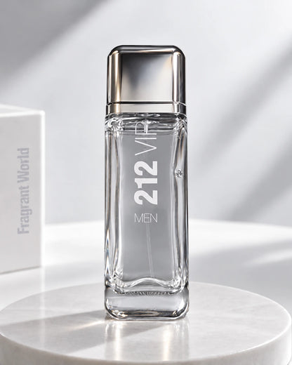 Carolina Herrera 212 VIP MEN | Recreate @visual reference 1 exactly as it is but my fragrance instead of the one in it, very naturally.