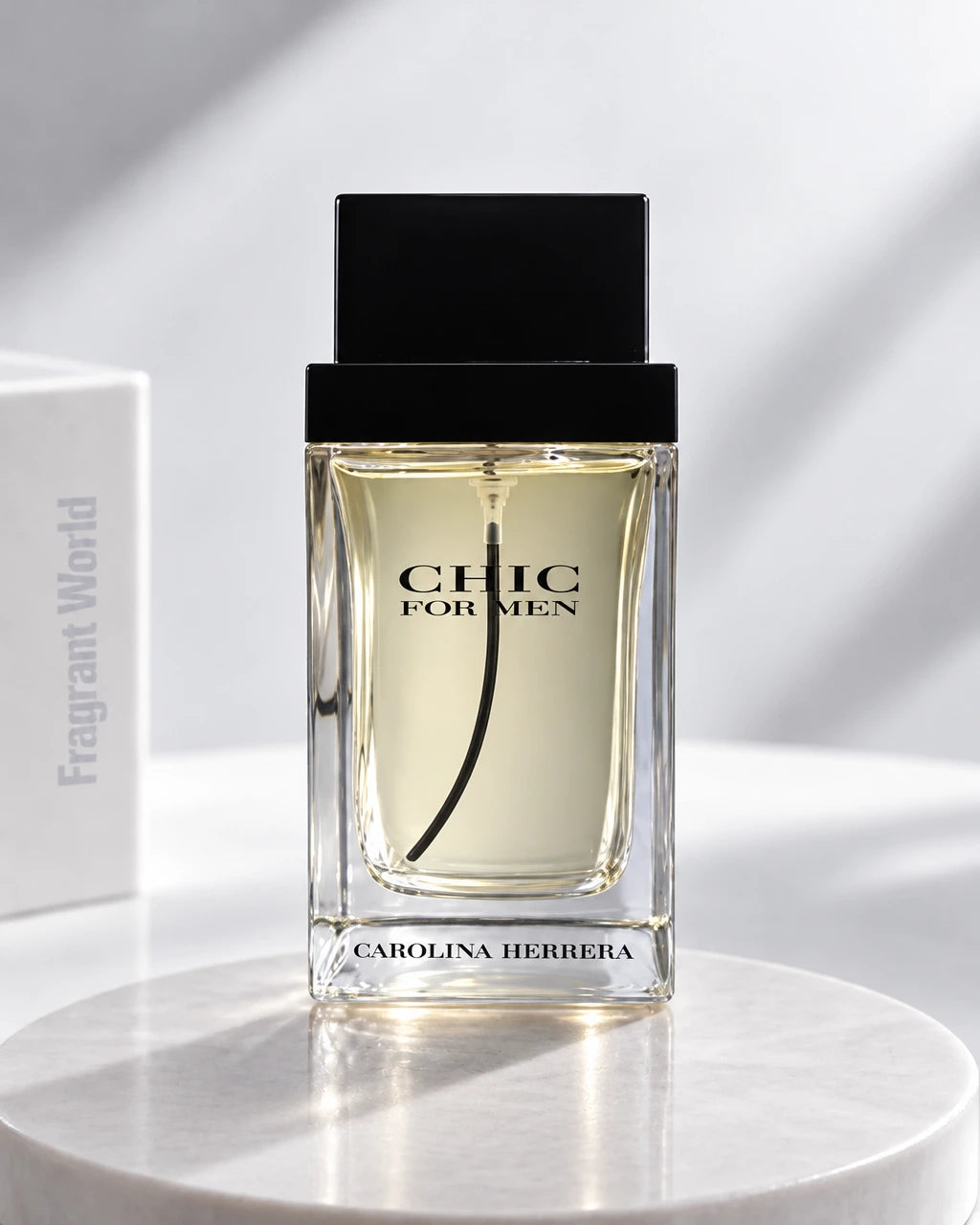 Carolina Herrera CHIC FOR MEN | Recreate @visual reference 1 exactly as it is but my fragrance instead of the one in it, very naturally.