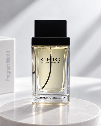 Carolina Herrera CHIC FOR MEN | Recreate @visual reference 1 exactly as it is but my fragrance instead of the one in it, very naturally.