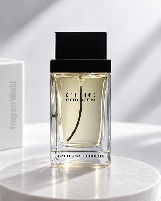 Carolina Herrera CHIC FOR MEN | Recreate @visual reference 1 exactly as it is but my fragrance instead of the one in it, very naturally.