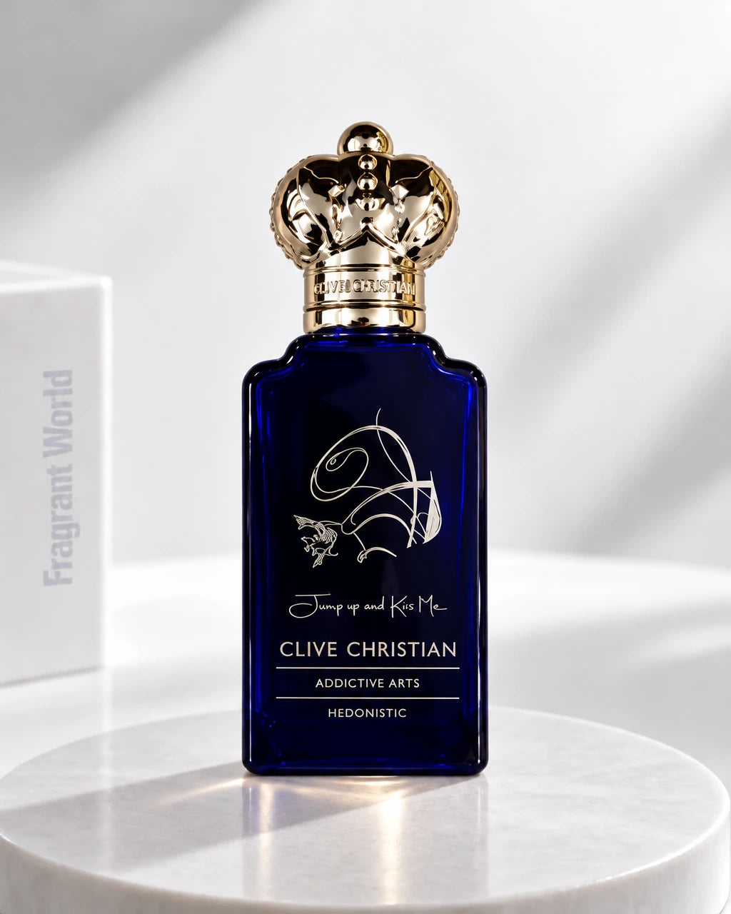 Clive Christian JUMP UP AND KISS ME HEDONISTIC | Recreate @visual reference 2 exactly as it is but my fragrance instead of the one in it, very naturally.