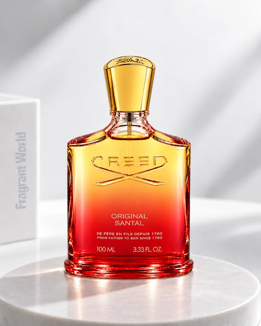Creed ORIGINAL SANTAL | Recreate @visual reference 2 exactly as it is but my fragrance instead of the one in it, very naturally.