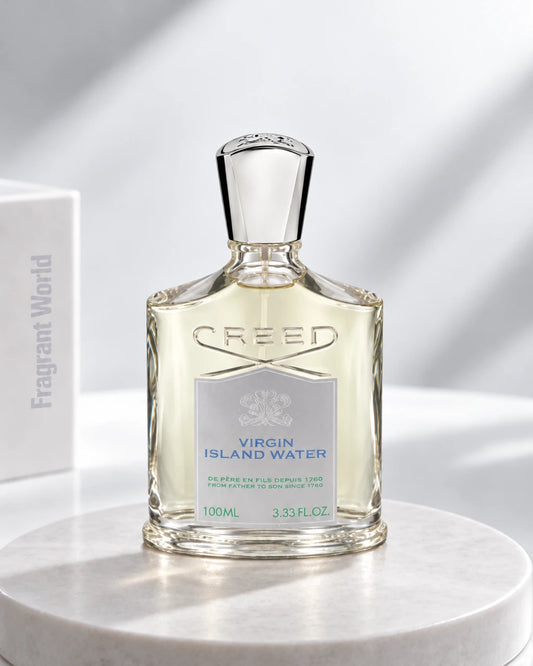 Creed VIRGIN ISLAND WATER | Recreate @visual reference 2 exactly as it is but my with my fragrance botlle instead of the one in it, very naturally.