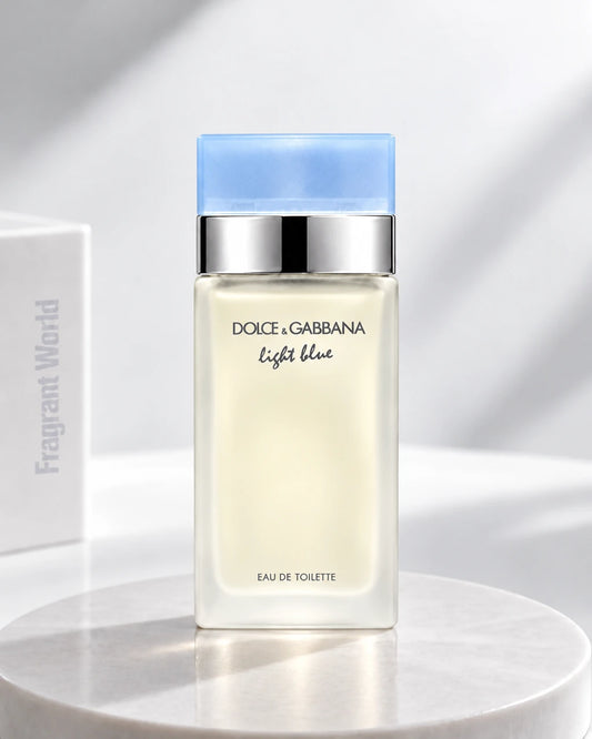 D&G LIGHT BLUE pour Femme EDT | Recreate @visual reference 2 exactly as it is but my fragrance instead of the one in it, very naturally.