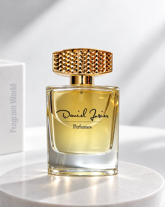 Daniel Josier GREEN LEATHER | Recreate @visual reference 2 exactly as it is but my fragrance instead of the one in it, very naturally.