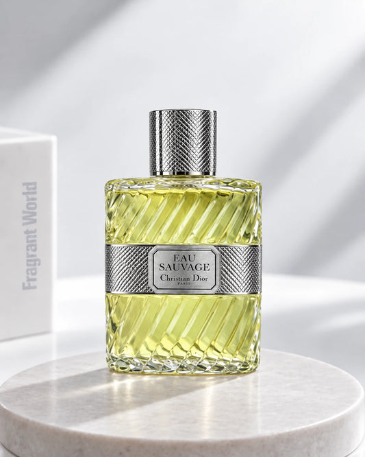 Dior EAU SAUVAGE Eau de Toilette | Recreate @visual reference 2 exactly as it is but my with my fragrance botlle instead of the one in it, very naturally.