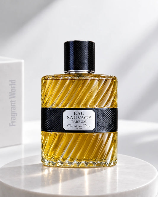 Dior EAU SAUVAGE Parfum | Recreate @visual reference 2 exactly as it is but my fragrance instead of the one in it, very naturally.