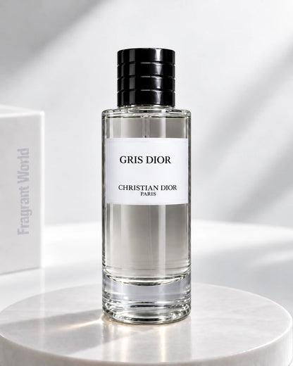 Dior 'La Collection Privée' GRIS DIOR | Recreate @visual reference 2 exactly as it is but my fragrance instead of the one in it, very naturally.