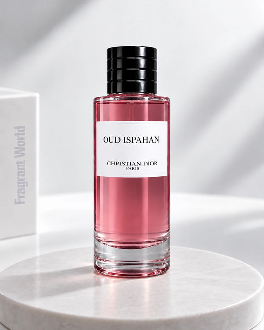 Dior 'Maison Christian Dior' OUD ISPAHAN | Recreate @visual reference 2 exactly as it is but my with my fragrance botlle instead of the one in it, very naturally.