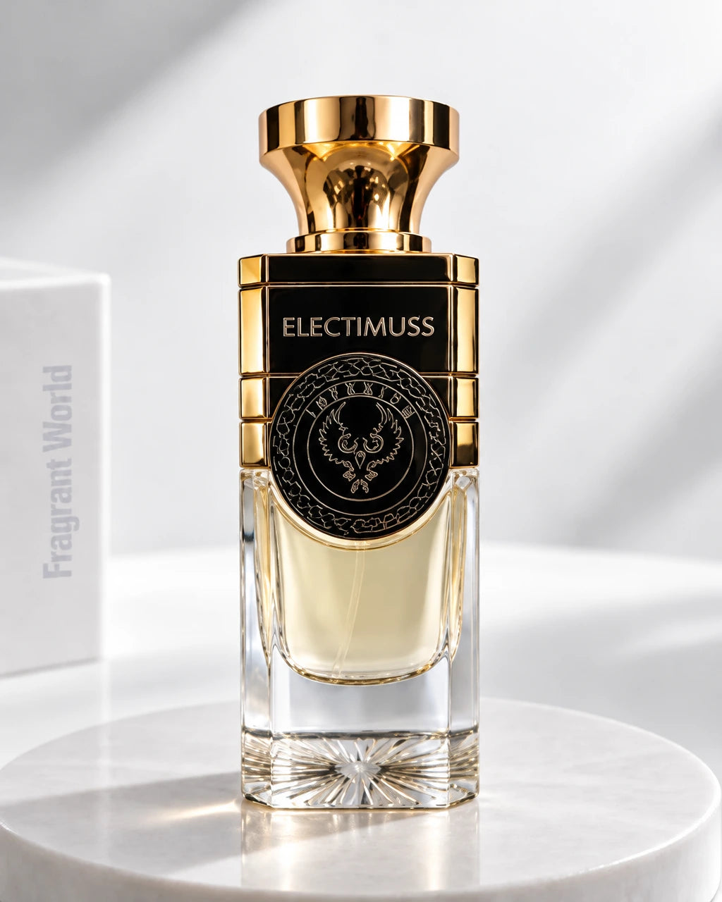 Electimuss IMPERIUM | Recreate @visual reference 2 exactly as it is but my fragrance instead of the one in it, very naturally.