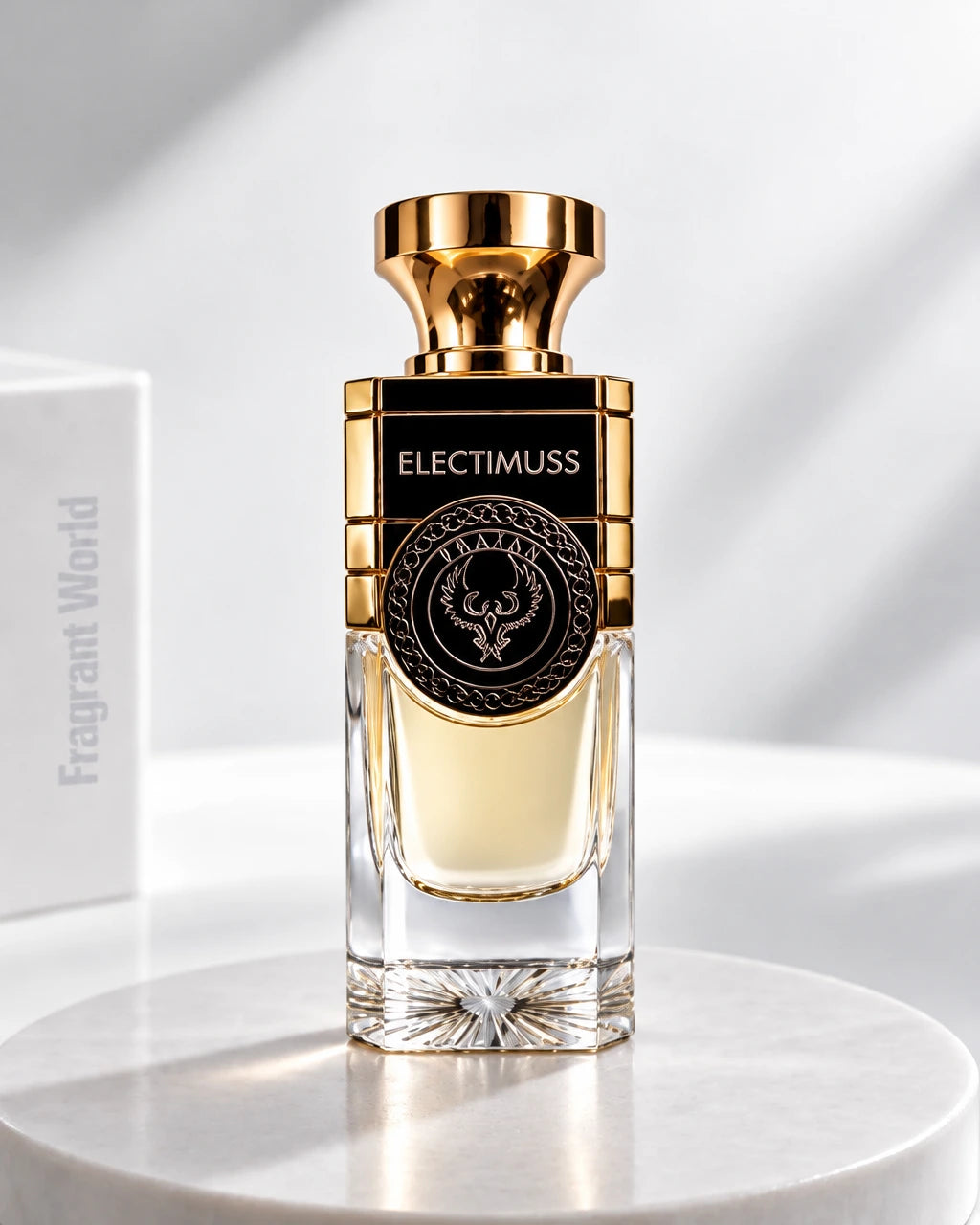 Electimuss TRAJAN | Recreate @visual reference 2 exactly as it is but my fragrance instead of the one in it, very naturally.