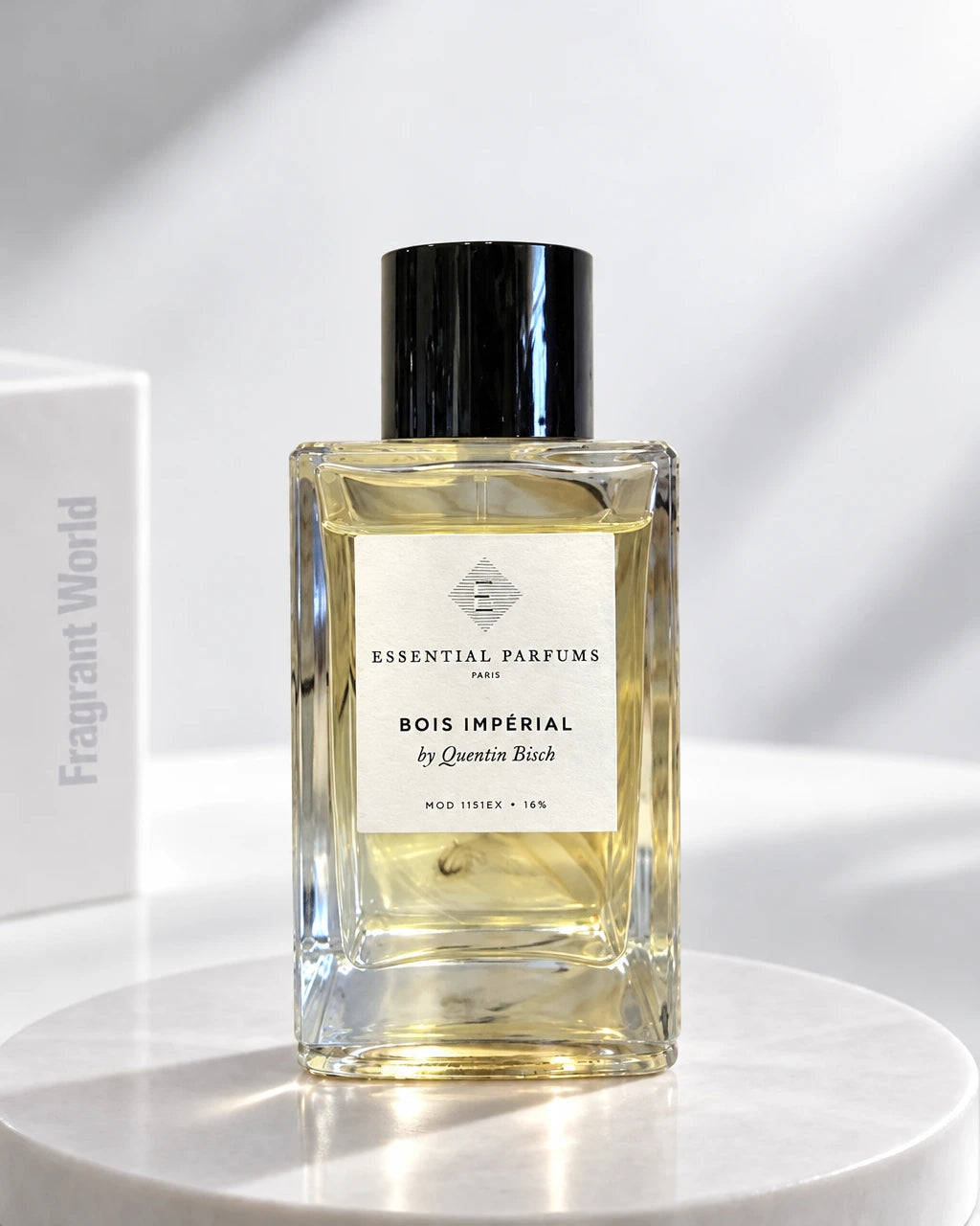 Essential Parfums BOIS IMPÉRIAL | Recreate @visual reference 2 exactly as it is but my fragrance instead of the one in it, very naturally.