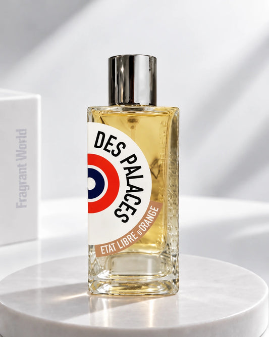 Etat Libre d'Orange PUTAIN DES PALACES | Recreate @visual reference 2 exactly as it is but my fragrance instead of the one in it, very naturally.