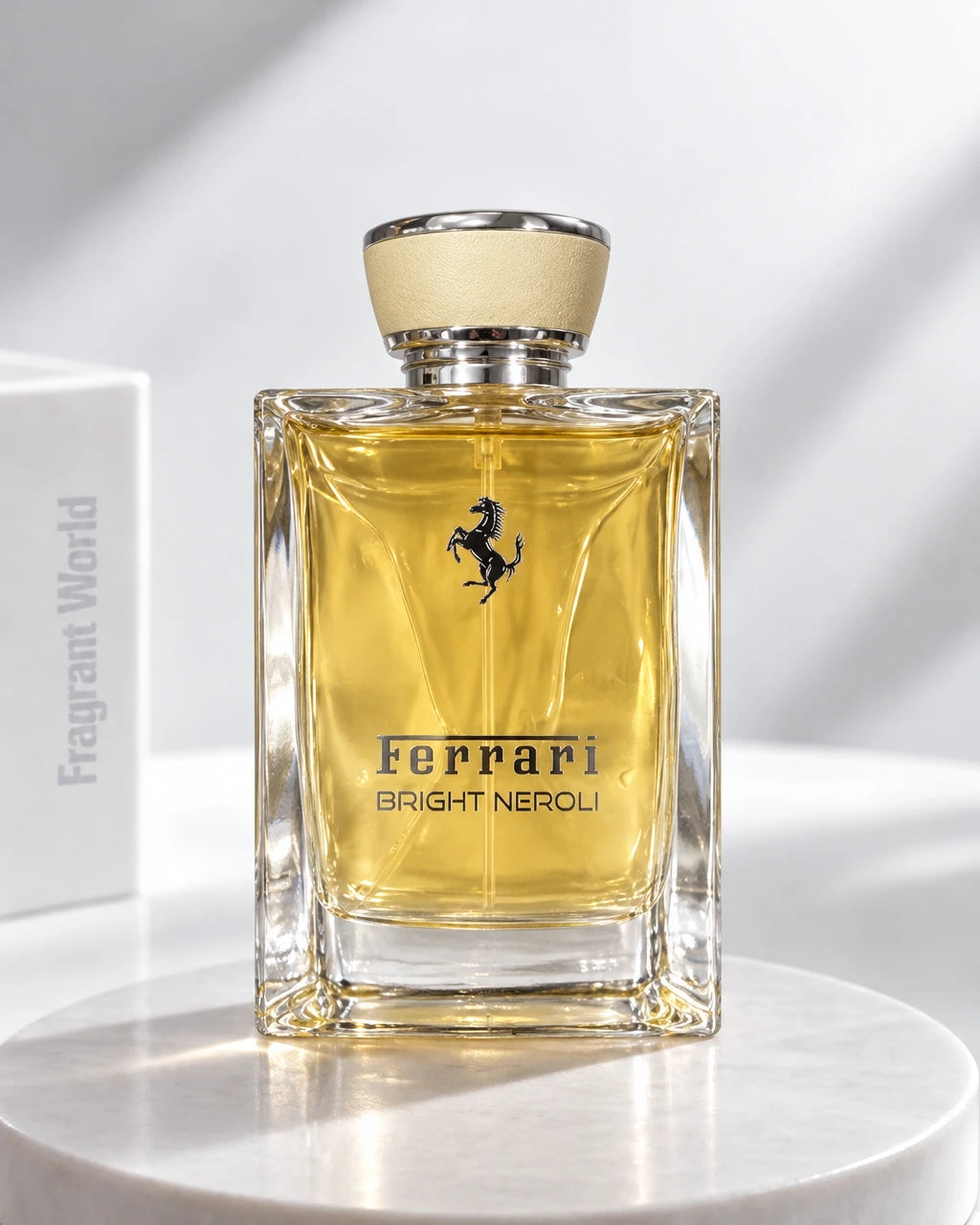 Ferrari Bright Neroli | Recreate @visual reference 2 exactly as it is but my fragrance instead of the one in it, very naturally.